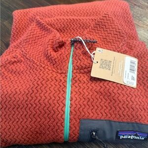 Patagonia Burgundy Fleece with Teal Accents